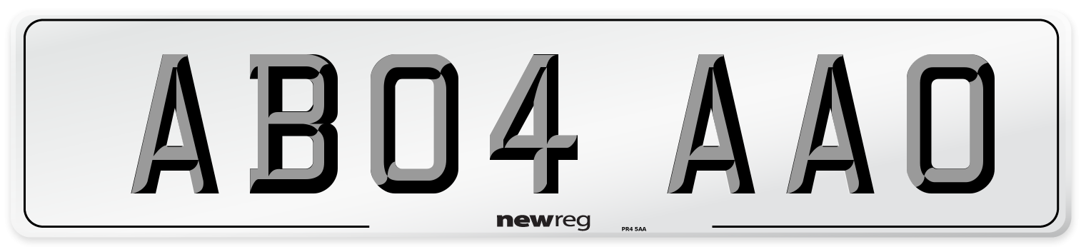AB04 AAO Number Plate from New Reg